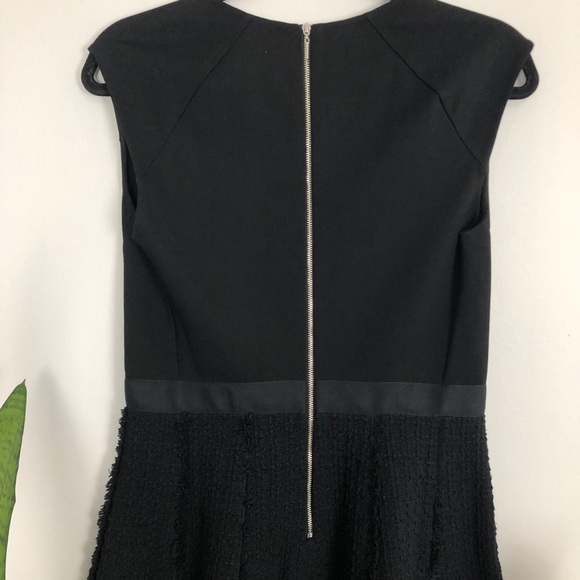 Rebecca Taylor Tweed Combo Dress In Black - Picture 6 of 10
